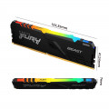 Ram Kingston Fury Beast RGB (KF436C18BBAK2/32) 32GB (2x16GB) DDR4 3600Mhz