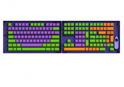 Keycap AKKO set  – EVA-01 (PBT Double-Shot/ASA profile/158 nút)
